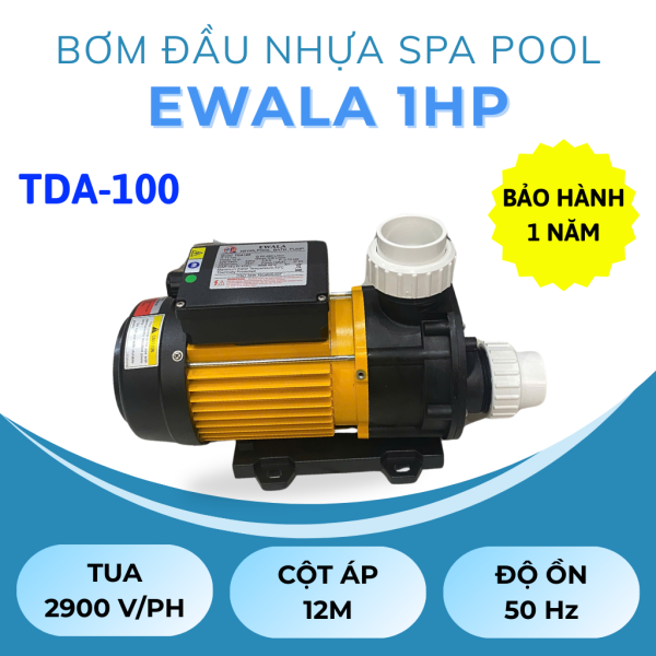 Bơm đầu nhựa SPA POOL EWALA TDA100 1HP 220V - Hình ảnh 2