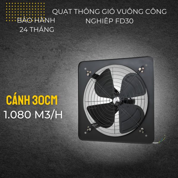 Quạt thông gió vuông ( FD30-4 ) - Hình ảnh 2