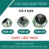 Cửa gió INOX tròn (Size 20CM/ 25CM/ 30CM) - Chống côn trùng, ngăn nước mưa