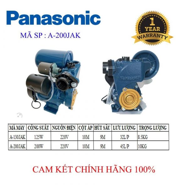 Máy bơm tăng áp Panasonic A-130JAK 125W - Hình ảnh 3