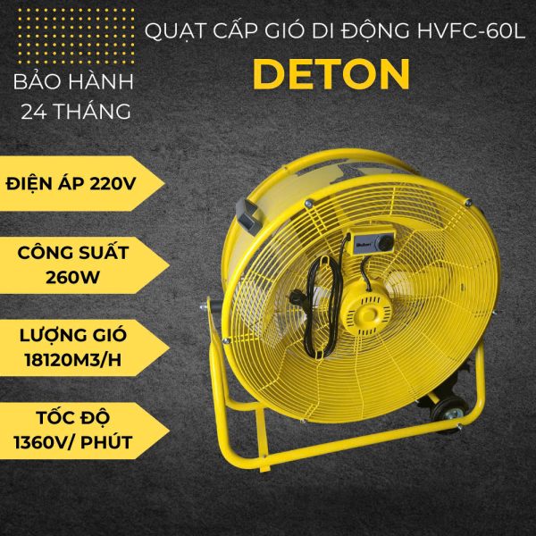 Quạt thổi di động Deton HVFC-60L - Hình ảnh 2