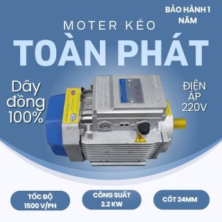 Motor kéo vỏ nhôm Toàn Phát 3HP - 2.2 KW/220V