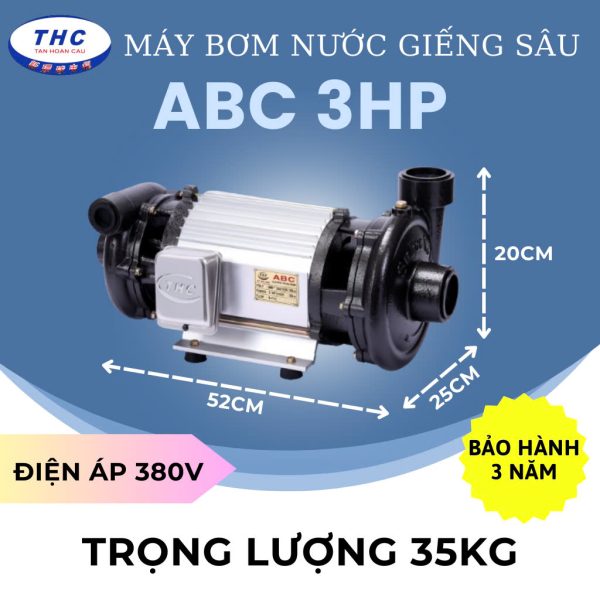 MÁY BƠM HÚT GIẾNG SÂU TÂN HOÀN CẦU ABC 3HP - 380V - Hình ảnh 2