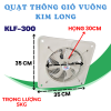 Quạt thông gió vuông Kim Long 30CM 160W - Hình ảnh 2
