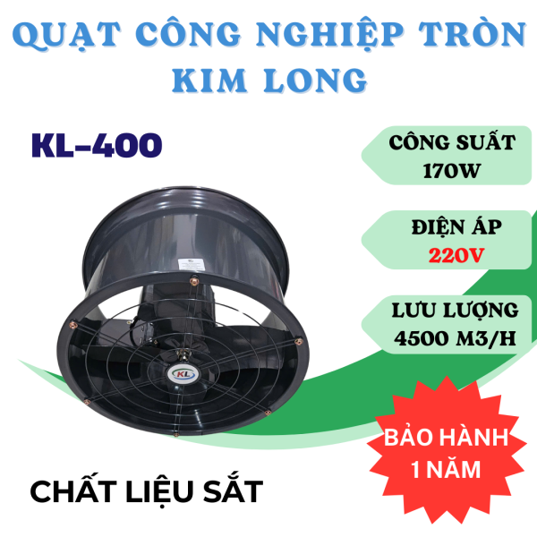 Quạt thông gió tròn Kim Long 40CM 170W