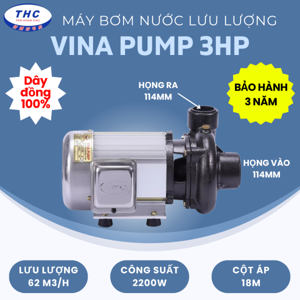 Máy bơm nước ly tâm Vina Pump 3HP Họng 114/114