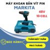 Máy khoan pin 48V Makita chuyên khoan tường khoan sắt khoan gỗ bắt vít - Hình ảnh 2