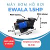 MÁY BƠM HỒ BƠI EWALA STP150 1.5HP 220V - Hình ảnh 2