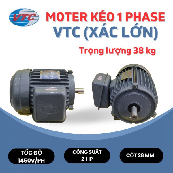 Động cơ moter VTC 1 pha tua 1450V công suất 2HP - Hình ảnh 4